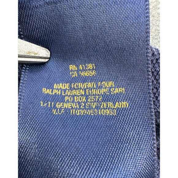 Polo Ralph Lauren Shirt Boys 2T Navy Yellow Colorblock Big Pony Crest Rugby Polo - Picture 7 of 9